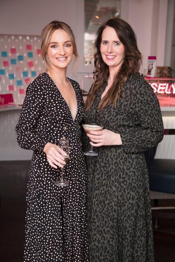 Caroline Foran &amp; Hillary Hughes pictured at the launch of Lily O'Brien’s 'Share Wisely' bags. Photo: Anthony Woods