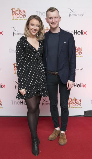 Pictured  Nicole Osborne and Ian Collins   at the opening night of The Helix Pantomime, Robin Hood on Saturday night. 

Photo: Leon Farrell/Photocall Ireland.