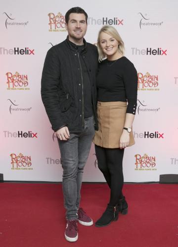Pictured  David Branagan and Laura Mannion  at the opening night of The Helix Pantomime, Robin Hood on Saturday night.

Photo: Leon Farrell/Photocall Ireland.