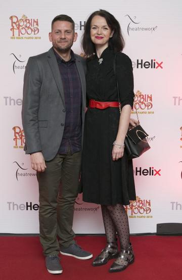 Pictured Ciaran Clstin and Sandra Hogan  at the opening night of The Helix Pantomime, Robin Hood on Saturday night. 

Photo: Leon Farrell/Photocall Ireland.
