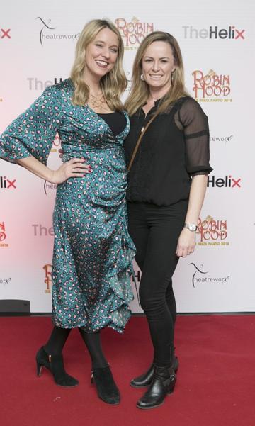 Pictured Claire Tighe and Clare Martin at the opening night of The Helix Pantomime, Robin Hood on Saturday night. 

Photo: Leon Farrell/Photocall Ireland.