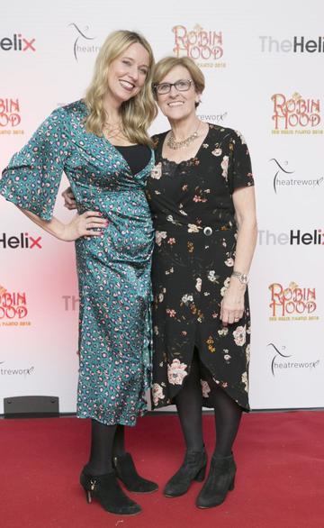Pictured Claire and Rita  Tighe at the opening night of The Helix Pantomime, Robin Hood on Saturday night.

Photo: Leon Farrell/Photocall Ireland.