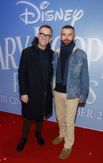 Brendan Courtney and Adam Maryniak pictured at a special preview screening of Disney’s “Mary Poppins Returns,” in the Light House cinema Dublin. Picture Andres Poveda