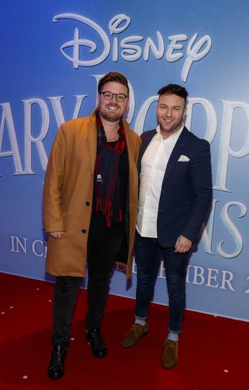 Thomas Cross and Wayne Lawlor pictured at a special preview screening of Disney’s “Mary Poppins Returns,” in the Light House cinema Dublin. Picture Andres Poveda