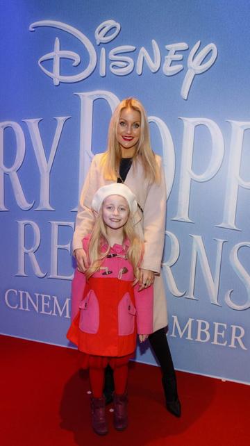 Kerri Nicole Blanc and daughter Kayla pictured at a special preview screening of Disney’s “Mary Poppins Returns,” in the Light House cinema Dublin. Picture Andres Poveda
