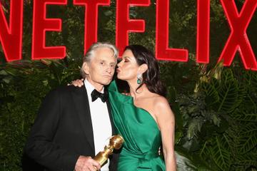 Michael Douglas (L) and Catherine Zeta-Jones attend the Netflix 2019 Golden Globes After Party on January 6, 2019 in Los Angeles, California.  (Photo by Tommaso Boddi/Getty Images for Netflix)