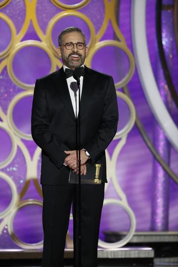Presenter Steve Carell  speaks onstage during the 76th Annual Golden Globe Awards at The Beverly Hilton Hotel on January 06, 2019 in Beverly Hills, California.  (Photo by Paul Drinkwater/NBCUniversal via Getty Images)