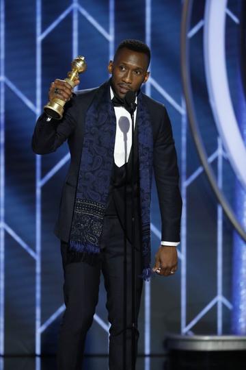 Mahershala Ali from “Green Book” accepts the Best Actor in a Supporting Role in any Motion Picture award  onstage during the 76th Annual Golden Globe Awards at The Beverly Hilton Hotel on January 06, 2019 in Beverly Hills, California.  (Photo by Paul Drinkwater/NBCUniversal via Getty Images)