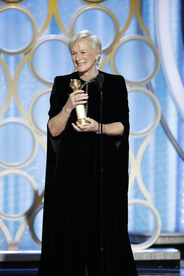 Glenn Close from “The Wife” accepts the Best Actress in a Motion Picture – Drama award onstage during the 76th Annual Golden Globe Awards at The Beverly Hilton Hotel on January 06, 2019 in Beverly Hills, California.  (Photo by Paul Drinkwater/NBCUniversal via Getty Images)