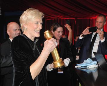 Glenn Close, winner of Best Performance by an Actress in a Motion Picture - Drama for 'The Wife,' attends the official viewing and after party of The Golden Globe Awards hosted by The Hollywood Foreign Press Association at The Beverly Hilton Hotel on January 6, 2019 in Beverly Hills, California.  (Photo by Rachel Luna/Getty Images)
