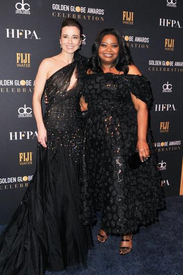 Linda Cardellini and Octavia Spencer attend the official viewing and after party of The Golden Globe Awards hosted by The Hollywood Foreign Press Association at The Beverly Hilton Hotel on January 6, 2019 in Beverly Hills, California.  (Photo by Rachel Luna/Getty Images)