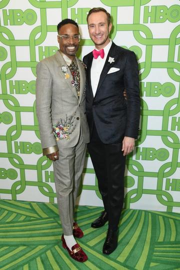 Billy Porter (L) and Adam Smith attend HBO's Official Golden Globe Awards After Party at Circa 55 Restaurant on January 6, 2019 in Los Angeles, California.  (Photo by Presley Ann/Getty Images)