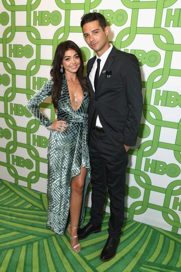 Sarah Hyland (L) and Wells Adams attend HBO's Official Golden Globe Awards After Party at Circa 55 Restaurant on January 6, 2019 in Los Angeles, California.  (Photo by Presley Ann/Getty Images)