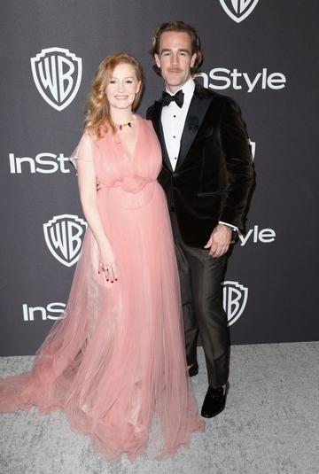 Kimberly Brook (L) and James Van Der Beek attends the InStyle And Warner Bros. Golden Globes After Party 2019 at The Beverly Hilton Hotel on January 6, 2019 in Beverly Hills, California.  (Photo by Rich Fury/Getty Images)