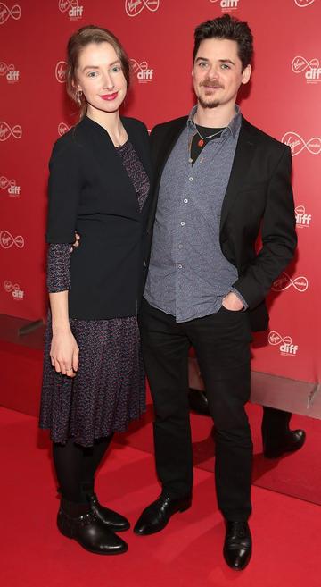 Mia Mullarkey and Colm Farren at the Virgin Media Dublin International Film Festival launch at The Lighthouse Cinema, Dublin. Photo: Brian McEvoy