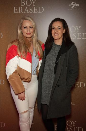 Hannah Cassidy &amp; Alice Higgins pictured at an exclusive preview screening of BOY ERASED at The Stella Theatre, Ranelagh. BOY ERASED, an emotional coming-of-age and coming out drama about a young man’s journey to self-acceptance, stars Academy Award nominee Lucas Hedges alongside Academy Award winners Nicole Kidman and Russell Crowe. Guests were treated to a prosecco &amp; canapé reception upon arrival and had the pleasure of seeing the film before it hits cinemas across Ireland on February 8th. Photo: Anthony Woods