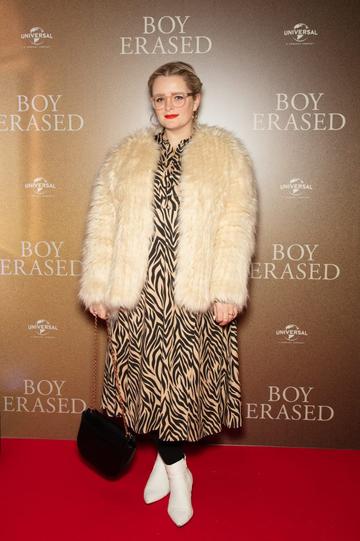 Louise McSharry pictured at an exclusive preview screening of BOY ERASED at The Stella Theatre, Ranelagh. BOY ERASED, an emotional coming-of-age and coming out drama about a young man’s journey to self-acceptance, stars Academy Award nominee Lucas Hedges alongside Academy Award winners Nicole Kidman and Russell Crowe. Guests were treated to a prosecco &amp; canapé reception upon arrival and had the pleasure of seeing the film before it hits cinemas across Ireland on February 8th. Photo: Anthony Woods