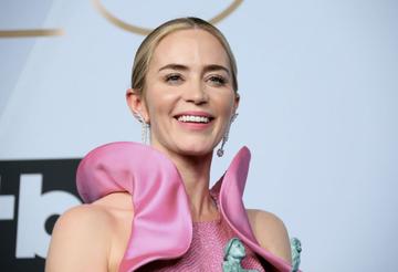 Outstanding Performance by a Female Actor in a Supporting Role in "A Quiet Place" nominee Emily Blunt poses in the press room during the 25th Annual Screen Actors Guild Awards at the Shrine Auditorium in Los Angeles on January 27, 2019. (Photo by Jean-Baptiste LACROIX / AFP)        (Photo credit should read JEAN-BAPTISTE LACROIX/AFP/Getty Images)