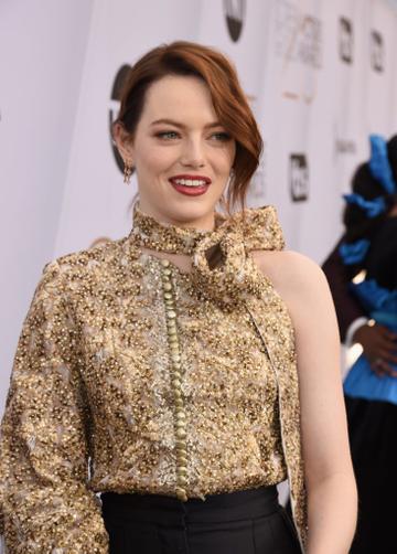 LOS ANGELES, CA - JANUARY 27:  Emma Stone attends the 25th Annual Screen Actors Guild Awards at The Shrine Auditorium on January 27, 2019 in Los Angeles, California.  (Photo by Presley Ann/Getty Images)