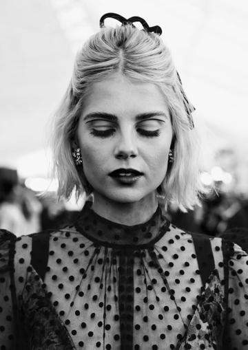 LOS ANGELES, CA - JANUARY 27: (EDITORS NOTE: Image has been converted to black and white. A color version also exists.) Lucy Boynton attends the 25th Annual Screen Actors Guild Awards at The Shrine Auditorium on January 27, 2019 in Los Angeles, California.  (Photo by Presley Ann/Getty Images)