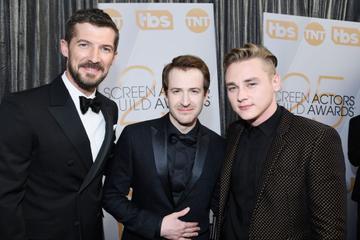 LOS ANGELES, CA - JANUARY 27:  (L-R) Gwilym Lee, Joseph Mazzello, and Ben Hardy attend the 25th Annual Screen Actors Guild Awards at The Shrine Auditorium on January 27, 2019 in Los Angeles, California.  (Photo by Kevork Djansezian/Getty Images)