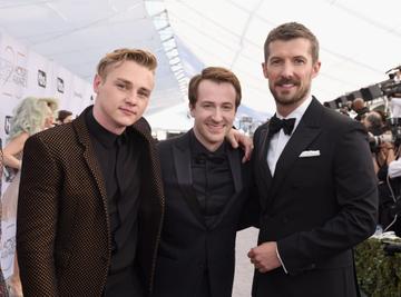LOS ANGELES, CA - JANUARY 27:  (L-R) Ben Hardy, Joseph Mazzello, and Gwilym Lee attend the 25th Annual Screen Actors Guild Awards at The Shrine Auditorium on January 27, 2019 in Los Angeles, California.  (Photo by Presley Ann/Getty Images)