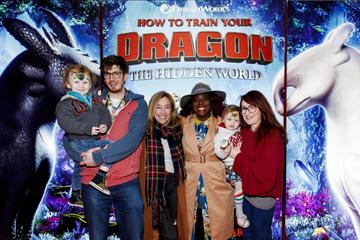 Repro Free: 27/01/2019 Hunter Hayes-Swaine, Conor Swaine, Trudi Hayes,  Nadine Reid, Reilly Hayes-Swaine and Tanya Hayes pictured at the Irish premiere screening of HOW TO TRAIN YOUR DRAGON: THE HIDDEN WORLD at the Light House Cinema, Dublin. Starring Kit Harrington, Cate Blanchett, America Ferrera, Jonah Hill, Kristen Wiig and Jay Baruchel, HOW TO TRAIN YOUR DRAGON : THE HIDDEN WORLD hits cinemas across Ireland from February 1st. Now chief and ruler of Berk alongside Astrid, Hiccup has created a gloriously chaotic dragon utopia.  When the sudden appearance of female Light Fury coincides with the darkest threat their village has ever faced, Hiccup and Toothless must leave the only home they’ve known and journey to a hidden world thought only to exist in myth.  As their true destines are revealed, dragon and rider will fight together—to the very ends of the Earth—to protect everything they’ve grown to treasure. Picture Andres Poveda