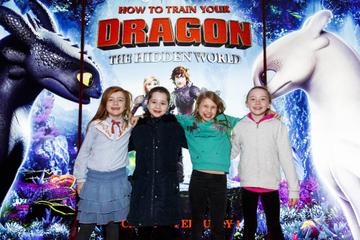 Joely Coffey, Jenevieve Barry, Sadhbh McGee and Éabha Morrow pictured at the Irish premiere screening of HOW TO TRAIN YOUR DRAGON: THE HIDDEN WORLD at the Light House Cinema, Dublin.  Picture Andres Poveda