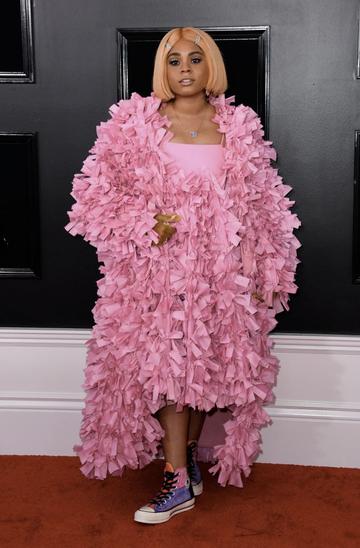 Taylor Parks arrives for the 61st Annual Grammy Awards on February 10, 2019, in Los Angeles. (Photo by VALERIE MACON / AFP)        (Photo credit should read VALERIE MACON/AFP/Getty Images)