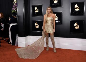American-Venezuelan internet personality Lele Pons arrives for the 61st Annual Grammy Awards on February 10, 2019, in Los Angeles. (Photo by VALERIE MACON / AFP)        (Photo credit should read VALERIE MACON/AFP/Getty Images)