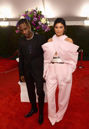 LOS ANGELES, CA - FEBRUARY 10:  Travis Scott (L) and Kylie Jenner attend the 61st Annual GRAMMY Awards at Staples Center on February 10, 2019 in Los Angeles, California.  (Photo by Matt Winkelmeyer/Getty Images for The Recording Academy)