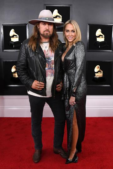 LOS ANGELES, CALIFORNIA - FEBRUARY 10: Billy Ray Cyrus and Tish Cyrus attend the 61st Annual GRAMMY Awards at Staples Center on February 10, 2019 in Los Angeles, California. (Photo by Jon Kopaloff/Getty Images)