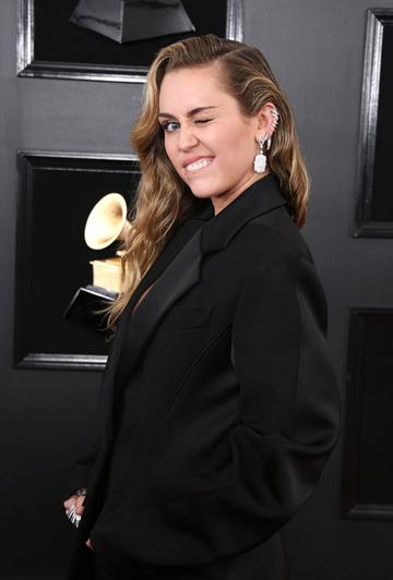 LOS ANGELES, CALIFORNIA - FEBRUARY 10: Miley Cyrus attends the 61st Annual GRAMMY Awards at Staples Center on February 10, 2019 in Los Angeles, California. (Photo by Jon Kopaloff/Getty Images)
