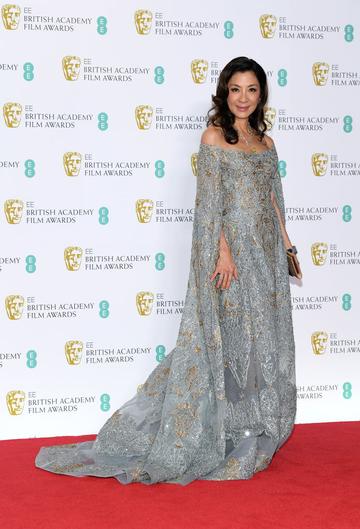 LONDON, ENGLAND - FEBRUARY 10:  Michelle Yeoh poses in the press room during the EE British Academy Film Awards at Royal Albert Hall on February 10, 2019 in London, England. (Photo by Pascal Le Segretain/Getty Images)