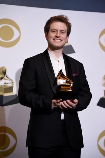 LOS ANGELES, CALIFORNIA - FEBRUARY 10: Cassidy Turbin, winner of Best Engineered Album, Non-Classical for 'Colors', poses in the press room during the 61st Annual GRAMMY Awards at Staples Center on February 10, 2019 in Los Angeles, California. (Photo by Amanda Edwards/Getty Images)