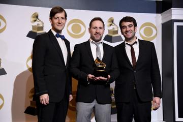 LOS ANGELES, CALIFORNIA - FEBRUARY 10: Members of the Punch Brothers, winner of Best Folk Album for "All Ashore", pose in the press room during the 61st Annual GRAMMY Awards at Staples Center on February 10, 2019 in Los Angeles, California. (Photo by Amanda Edwards/Getty Images)