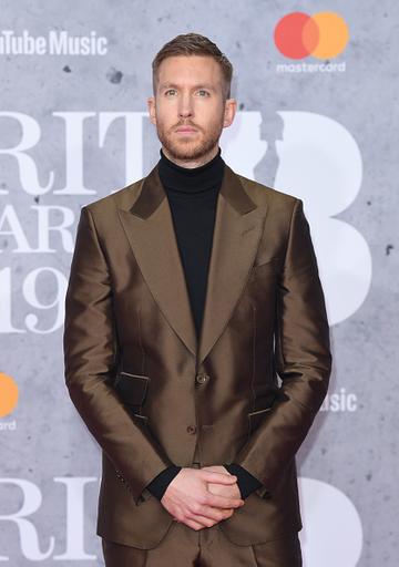 Calvin Harris on the red carpet of The BRIT Awards 2019 held at The O2 Arena on February 20, 2019 in London. (Photo by: WireImage)