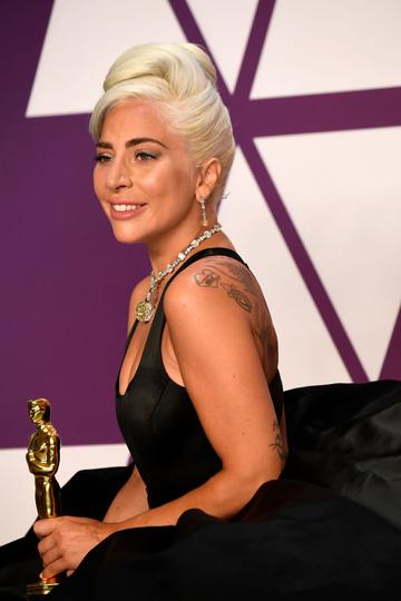 HOLLYWOOD, CALIFORNIA - FEBRUARY 24: Lady Gaga, winner of Best Original Song for "Shallow" from "A Star is Born," poses in the press room during the 91st Annual Academy Awards at Hollywood and Highland on February 24, 2019 in Hollywood, California. (Photo by Frazer Harrison/Getty Images)