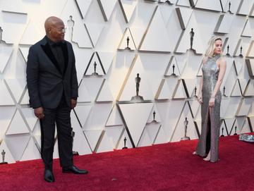 (L-R) Samuel L. Jackson and Brie Larson attend the 91st Annual Academy Awards on February 24, 2019 in Hollywood, California. (Photo by Frazer Harrison/Getty Images)