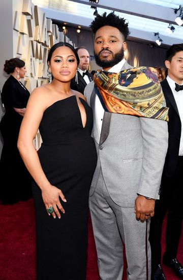 (L-R) Zinzi Evans and director Ryan Coogler attend the 91st Annual Academy Awards on February 24, 2019 in Hollywood, California. (Photo by Kevork Djansezian/Getty Images)