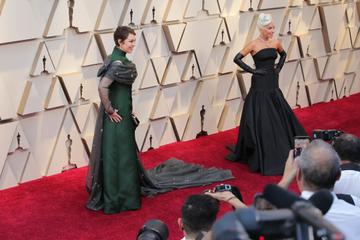 Olivia Coleman and Lady Gaga attend the 91st Annual Academy Awards on February 24, 2019 in Hollywood, California. (Photo by Neilson Barnard/Getty Images)