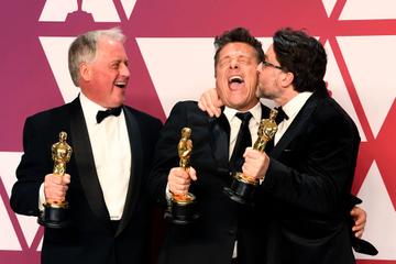 HOLLYWOOD, CALIFORNIA - FEBRUARY 24: (L-R) Paul Massey, Tim Cavagin and John Casali, winners of Best Sound Mixing for "Bohemian Rhapsody," pose in the press room during the 91st Annual Academy Awards at Hollywood and Highland on February 24, 2019 in Hollywood, California. (Photo by Frazer Harrison/Getty Images)