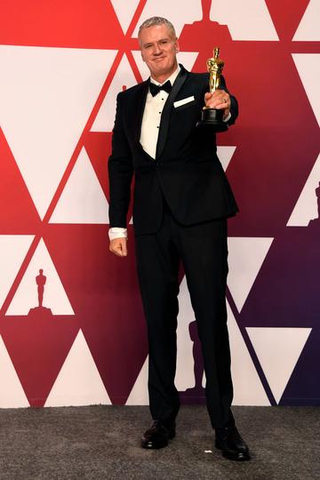 HOLLYWOOD, CALIFORNIA - FEBRUARY 24: John Ottman, winner of Best Film Editing for "Bohemian Rhapsody," poses in the press room during the 91st Annual Academy Awards at Hollywood and Highland on February 24, 2019 in Hollywood, California. (Photo by Frazer Harrison/Getty Images)