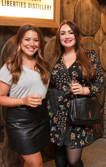 Nadia El Ferdaousi & Vicki Notaro pictured at the preview of The Dublin Liberties Distillery, the much anticipated new craft distillery in the heart of the Liberties. Photo: Anthony Woods.