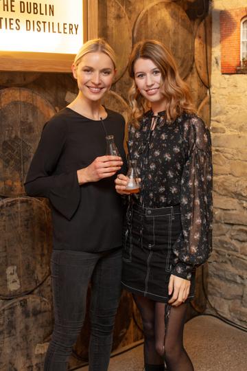 Teodora Sutra & Joanne Northey pictured at the preview of The Dublin Liberties Distillery, the much anticipated new craft distillery in the heart of the Liberties. Photo: Anthony Woods.