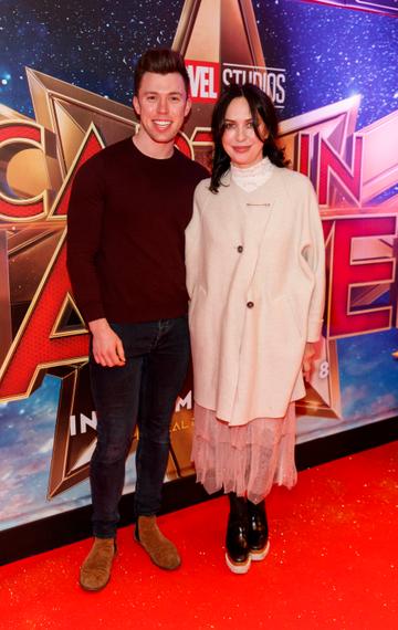 Elliot Ryan and Morah Ryan pictured at a special preview screening of CAPTAIN MARVEL in Cineworld Dublin. Picture by: Andres Poveda
