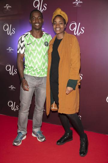 Chinedum Muotto & Lidia Porke Nao pictured at an exclusive first look of Jordan Peele’s Us at The Stella Theatre, Ranelagh. Photo: Anthony Woods.