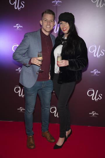 Ian Byrne & Ellie Sutton pictured at an exclusive first look of Jordan Peele’s Us at The Stella Theatre, Ranelagh. Photo: Anthony Woods.
