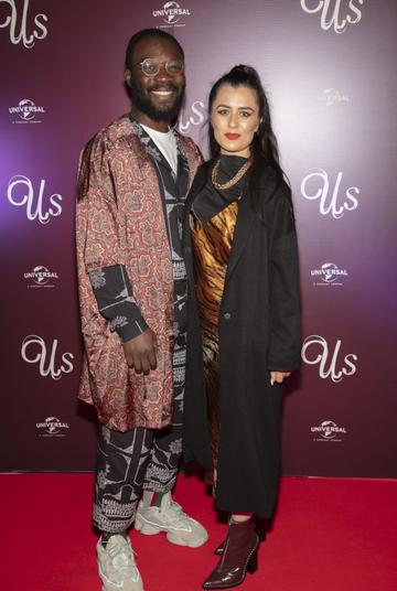 Timi Ogunyemi & Karli Mulvaney pictured at an exclusive first look of Jordan Peele’s Us at The Stella Theatre, Ranelagh. Photo: Anthony Woods.