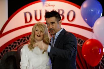 24/03/2019 Patient Ambassador of DEBRA Ireland Emma Fogarty is pictured with Colin Farrell on the red carpet at the Irish Premiere screening of Disney's DUMBO in the Light House Cinema Dublin. Picture: Andres Poveda